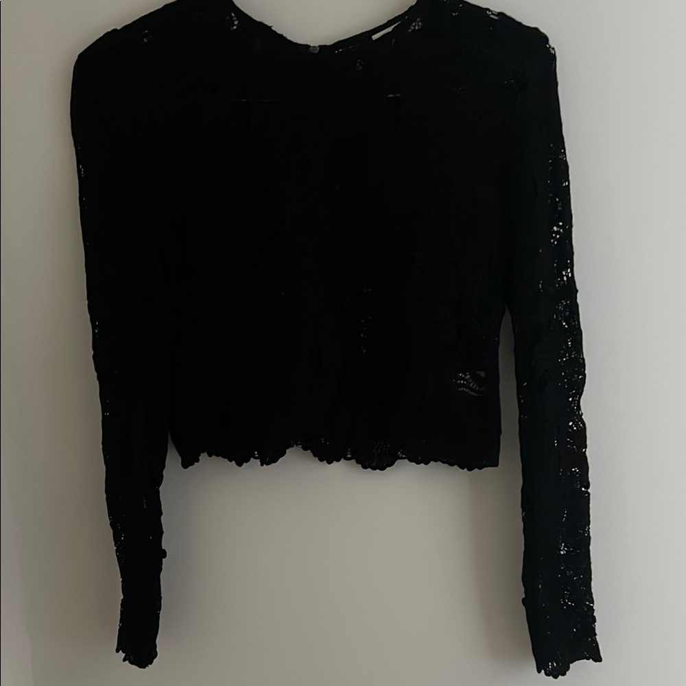 A.L.C. Black Lace Women's Top